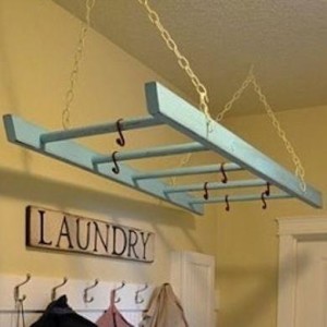 Extra drying racks in a custom laundry room