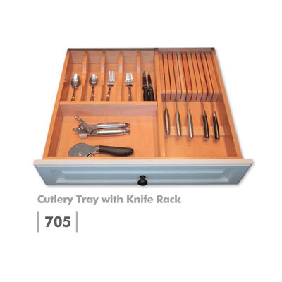 Cutlery Tray with Knife Rack 705