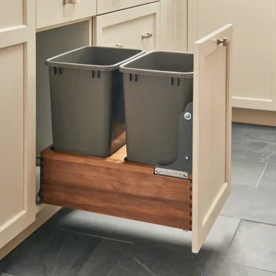 Walnut Bottom Mount Waste Container - 4WC WN