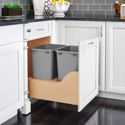 Wood Bottom Mount Waste Container - 4WCSC