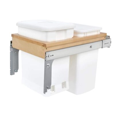 Wood Top Mount Pullout with Compost Containers 4WCTM